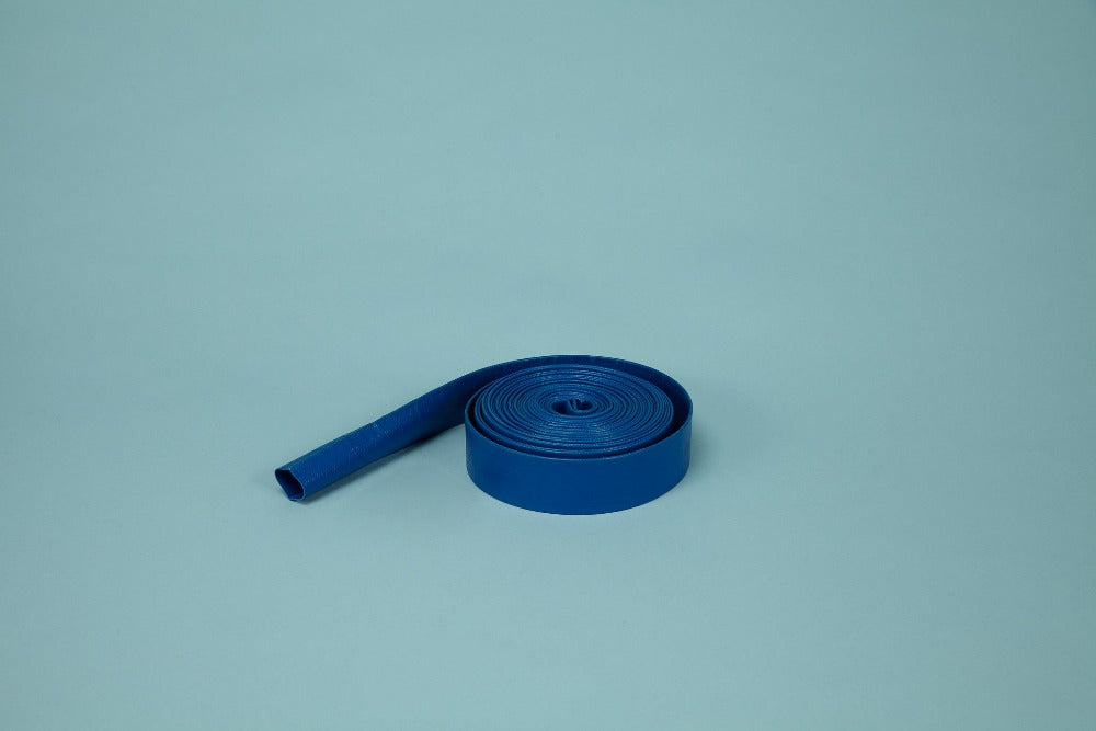 Tuyau plat en caoutchouc - très résistant - longueur 10 mètres - Ø 25 mm (1'')